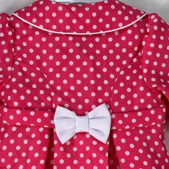 BONNIE BABY‎ Infant Girls Dressy Pink Polka Dot Jacket & Dress Set Formal 12M - Picture 15 of 16